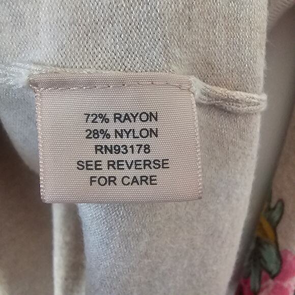 Philosophy Republic Clothing Beige Floral Bell Sleeve Knit Top Size Large - Picture 5 of 7